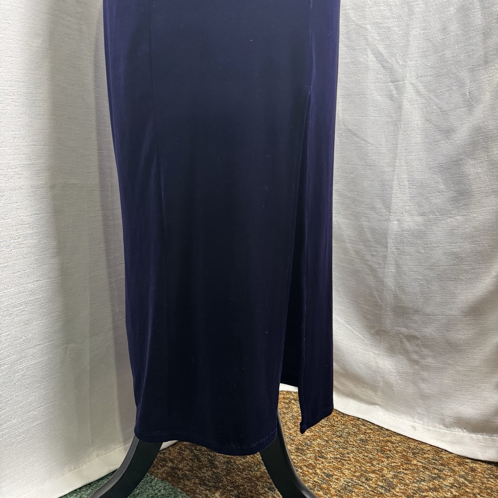 Onyx Nite Velvet Purple Vintage Y2K Formal Sparkly Dress Size 16 - Picture 4 of 13
